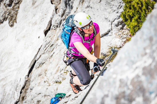 im Klettersteig auf den Untersberg