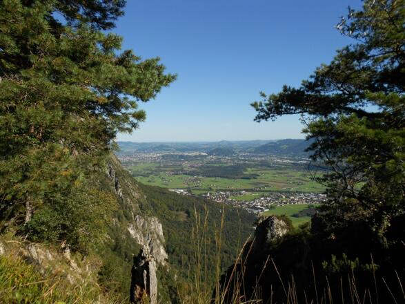 Sicht nach Salzburg, mittig die Festung