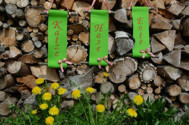 Türschilder unserer Wohnungen