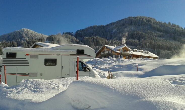 Der Alpengasthof mit angrenzendem Wohnmobilstellplatz in Balderschwang im Allgäu