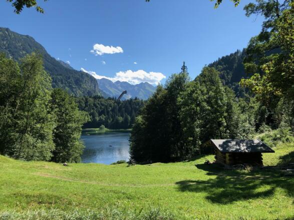 Freibergsee mit Skiflugschanze
