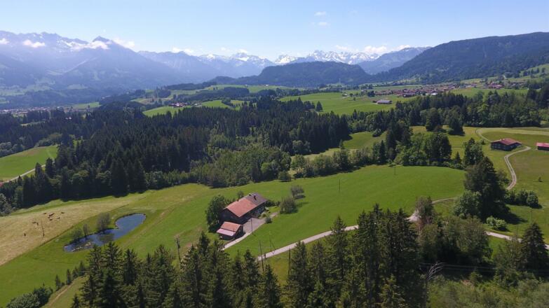 Der Wiesenhof von oben