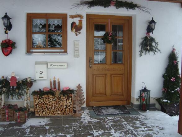 Hauseingang Weihnachten
