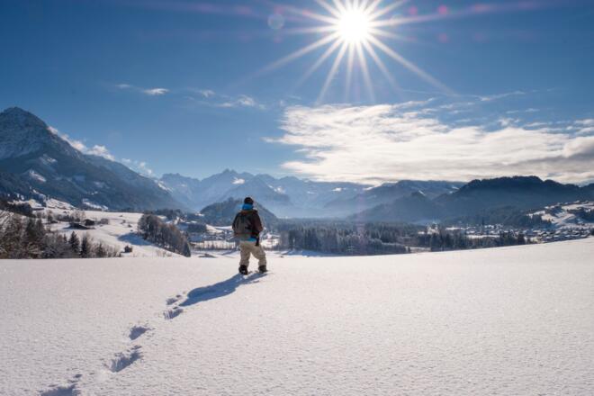 Aufatmen im Allgäuer Winter