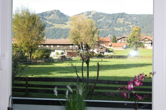 Wohnzimmer: Ausblick auf die Hörnergruppe