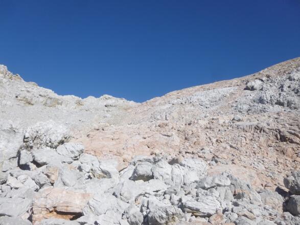 Rinne nach Abstieg vom Funtenseetauern