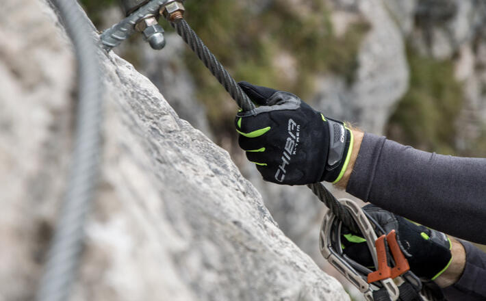 Wichtig im Kletetrsteig: Handschuhe