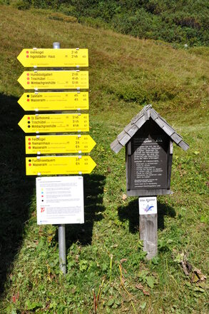 Wegweiser am Kärlingerhaus