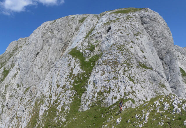 steiler Abstieg vom Hinteren Freieck