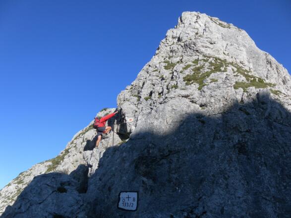 Steilaufschwung zum Hohen Brett