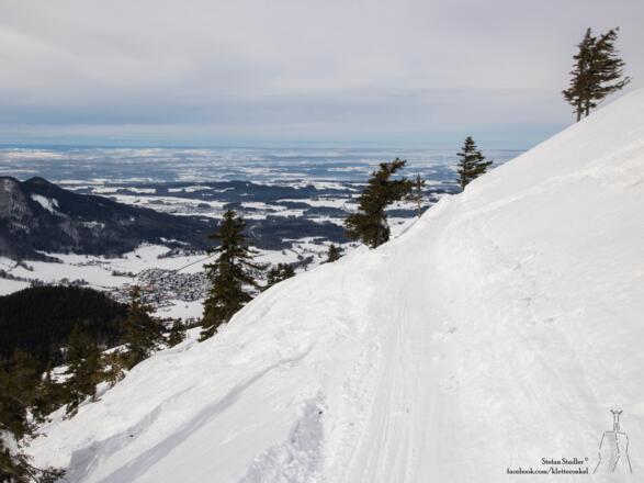auf der Spur der Freerider am Sulten queren