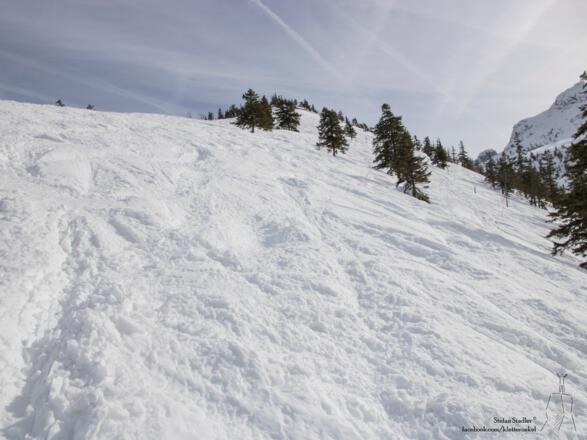 die Westseite des Sulten ist immer schnell zerfahren