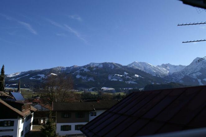 Blick aus dem Dachfenster Küche