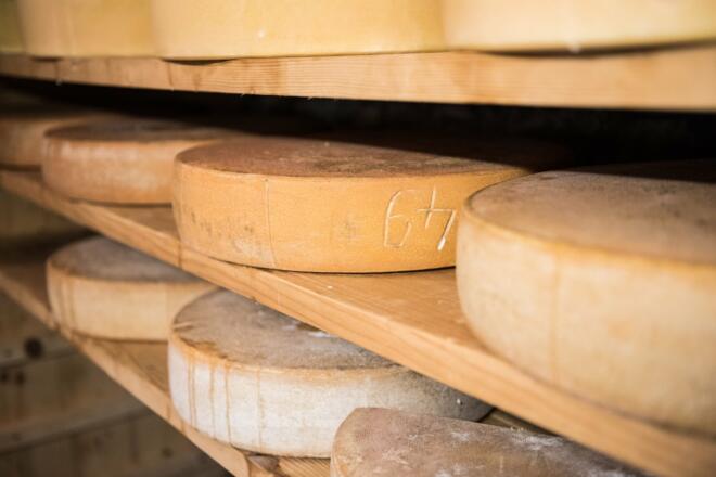 Hier wird der Bergkäse der Alpe Schattwald gelagert