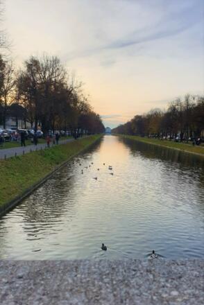 Schloss Nymphenburg aus Sicht der Gerner Brücke 
