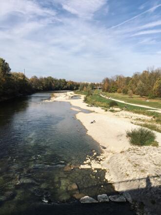 Isar und Flaucher von der Brudermühlbrücke
