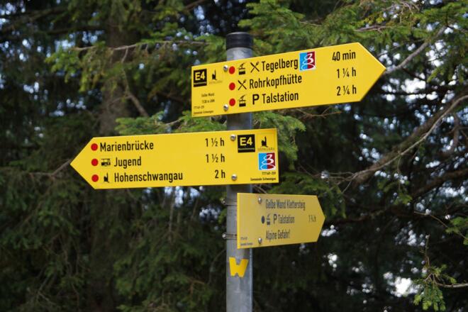 Wanderweg Beschilderung