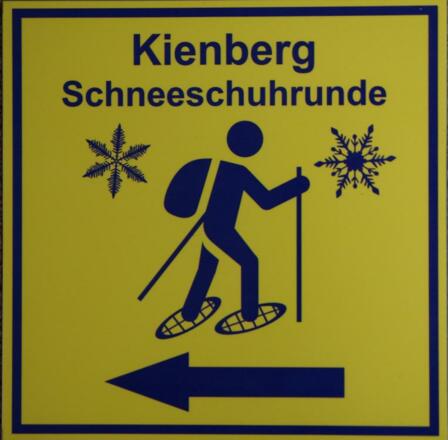 Beschilderung der Kienberg Schneeschuhtour