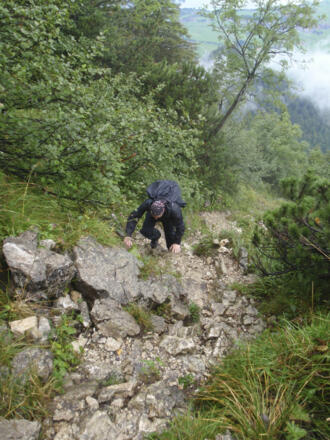 Aufstieg durch die Flanke