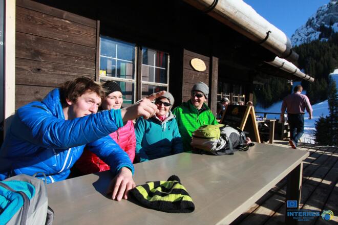 Terrasse an der Rohrkopfhütte