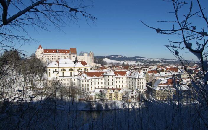 Blick auf das Klsoter St. Mang und das Hohe Schloss in Füssen