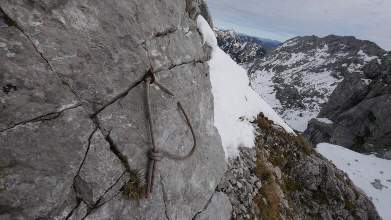 Der Abseilstand ist schon etwas in die Jahre gekommen...