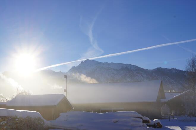 Blick auf den Tegelberg