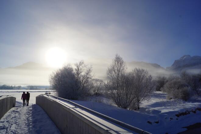 Kleine Brücke in Brunnen