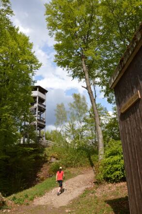 Der Aussichtsturm Hohes Kreuz ist erreicht