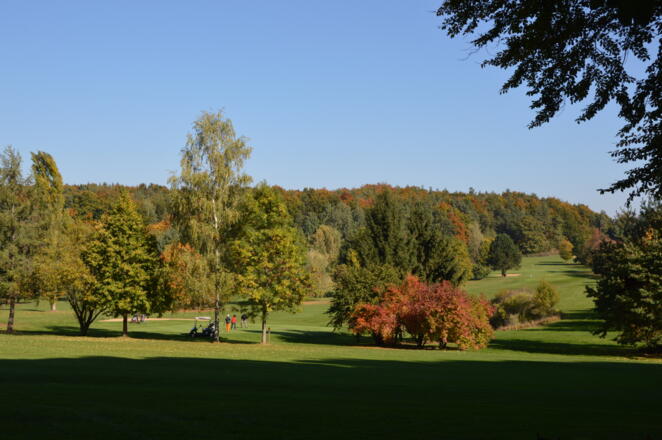 Golfplatz in idyllischer Natur