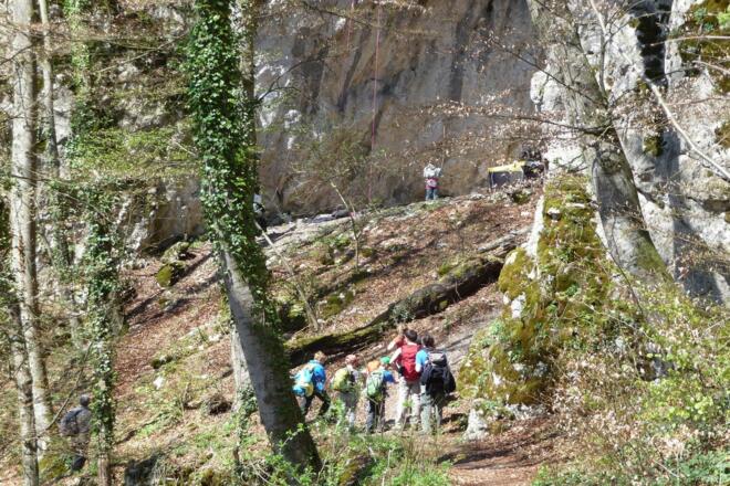 Altmühltal - Kletterfelsen bei Brug Prunn nähe Riedenburg