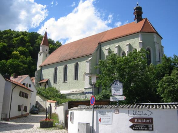 Orgelmuseum in der ehemaligen Franziskaner-Klosterkirche in Kelheim im Altmühltal