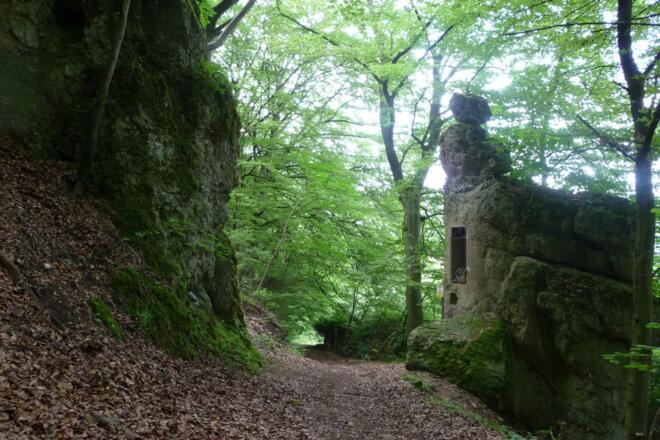 Dichterfelsen bei Riedenburg im Altmühltal