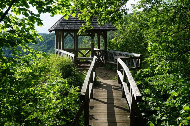 Der Aussichts-Pavillon oberhalb von Muggendorf
