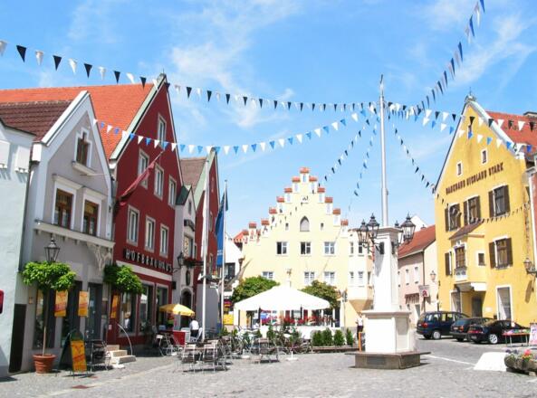 Altstadt von Abensberg im Hopfenland Hallertau