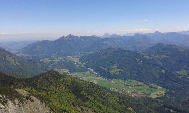 Blick hinunter ins Achental