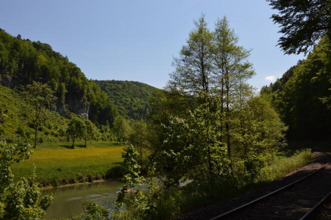 Hinweg im romantischen, engen Wiesenttal