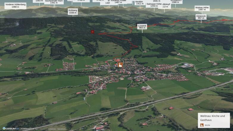 Pilgerweg im Allgäu: Bayr-Schwäb-JW: Weitnau - Scheidegg