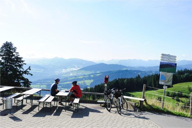 Rastplatz am Berggipfel