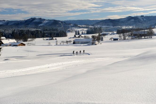 Langlauf im Voralpenland bei Isny Maierhöfen