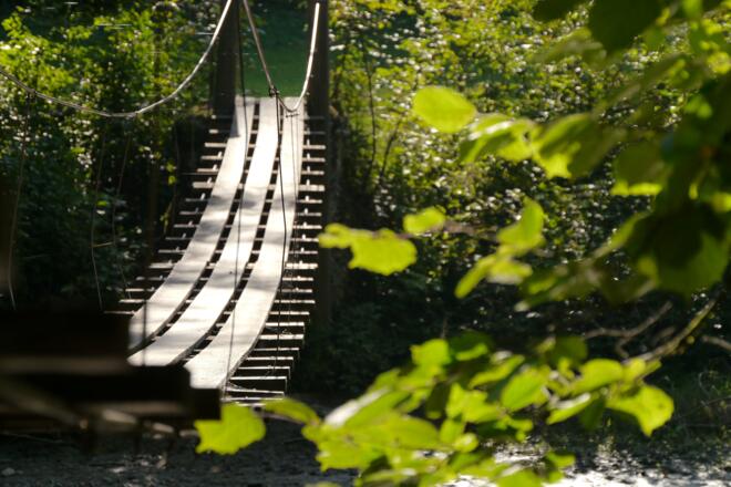 Hängesteg über die Wertach