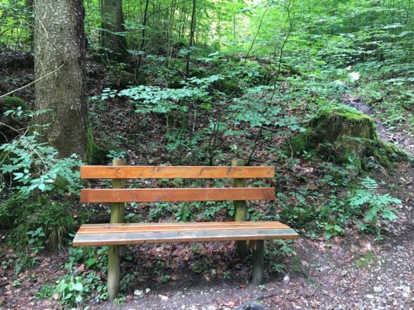 Ruhebank am Abzweig zur Ländescharte