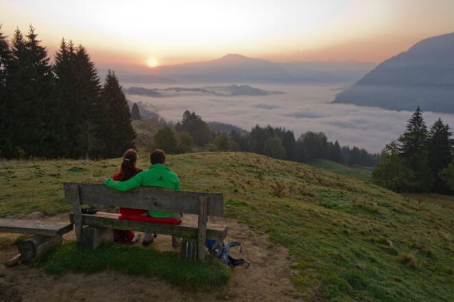 Blick über den Alpsee oberhalb von Immenstadt bei Obheiter