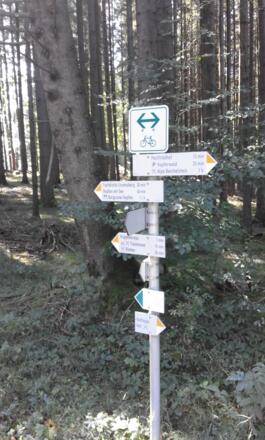 Wanderbeschilderung Richtung Koppenkreuz