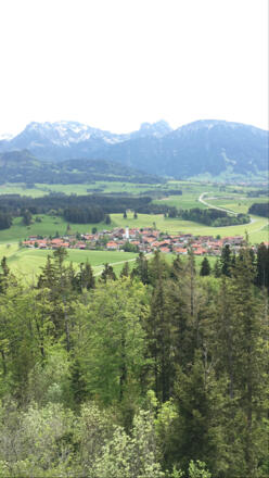Bick von den Ruinen auf Eisenberg