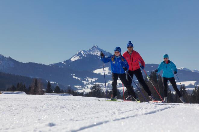 Loipe N2, vor dem Grünten