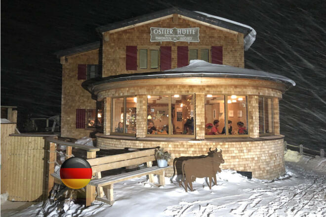 Ostlerhütte 27.12.2017 Flagge