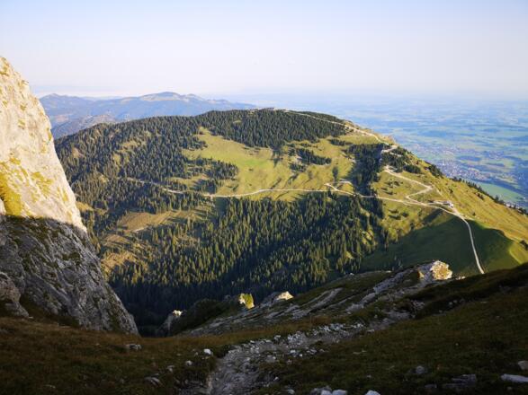 Im Zustieg zur Kemptner Kante: &quot;Langer Strich&quot;