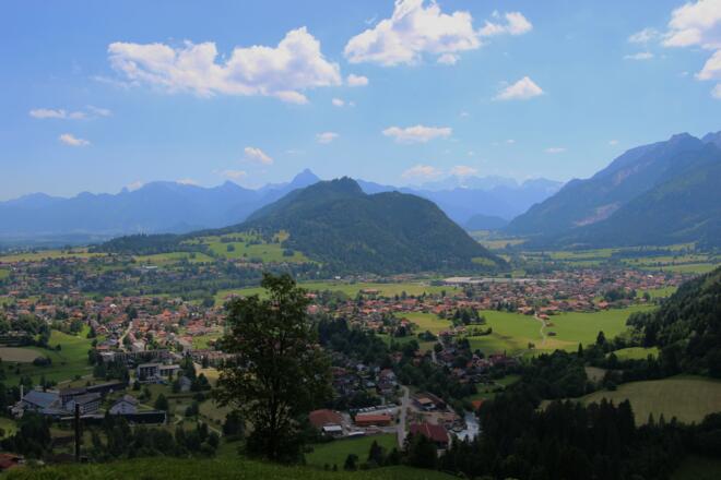 Blick auf das Pfrontener Tal vom Edelsberg