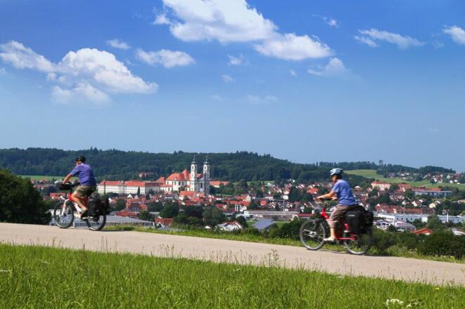 Radfahrer bei Ottobeuren